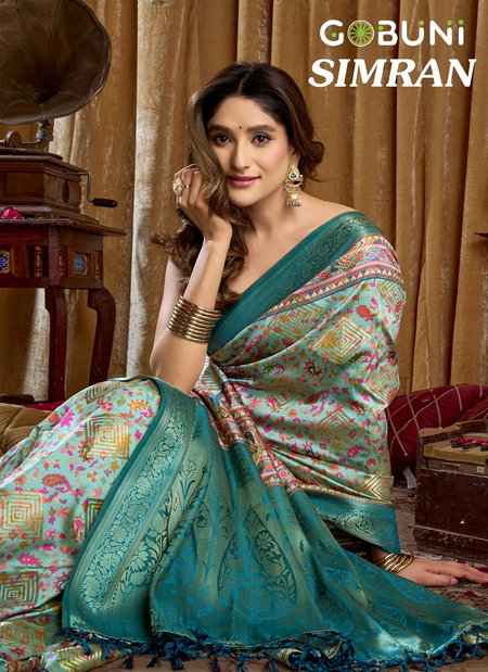 Simran By Gobuni Digital Cluster Print Saree Wholesale Suppliers In Mumbai